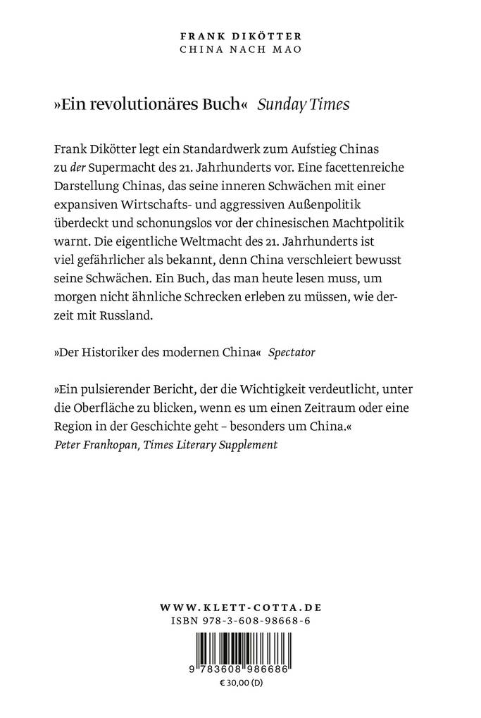 Weitere Ansicht: China nach Mao | Frank Dikötter