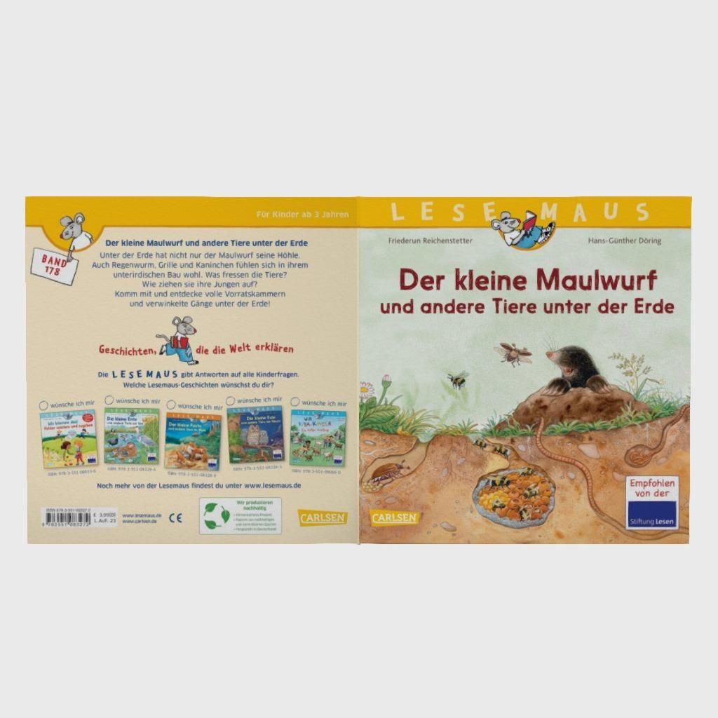 Weitere Ansicht: LESEMAUS 178: Der kleine Maulwurf und andere Tiere unter der Erde | Friederun Reichenstetter