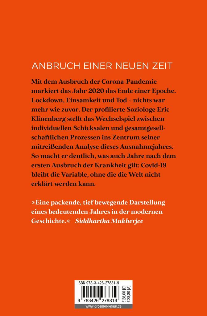 Weitere Ansicht: 2020 Das Jahr, das die Welt veränderte | Eric Klinenberg