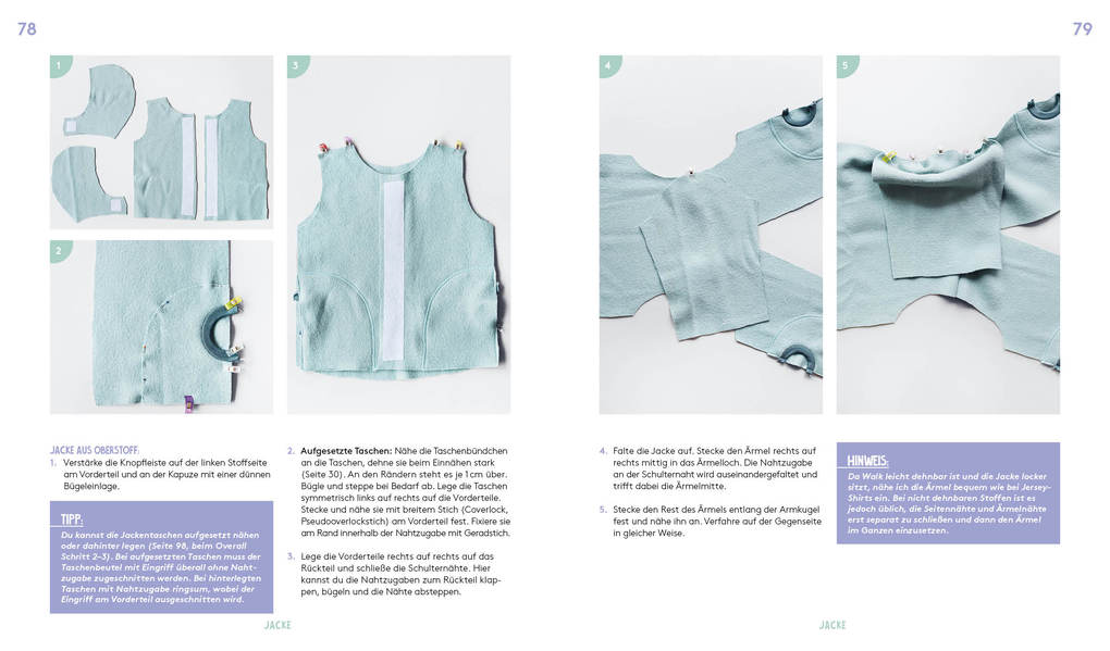 Weitere Ansicht: Hej Minimode - Super soft: Baby- und Kinderkleidung nähen mit Merino-Wollstoffen | Leonie Bittrich