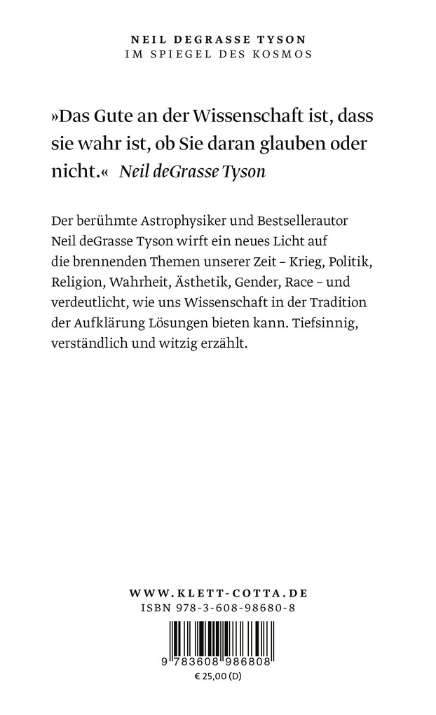 Weitere Ansicht: Im Spiegel des Kosmos | Neil Degrasse Tyson