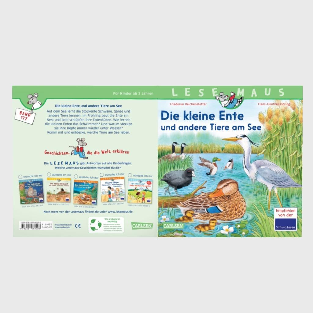 Weitere Ansicht: LESEMAUS 177: Die kleine Ente und andere Tiere am See | Friederun Reichenstetter