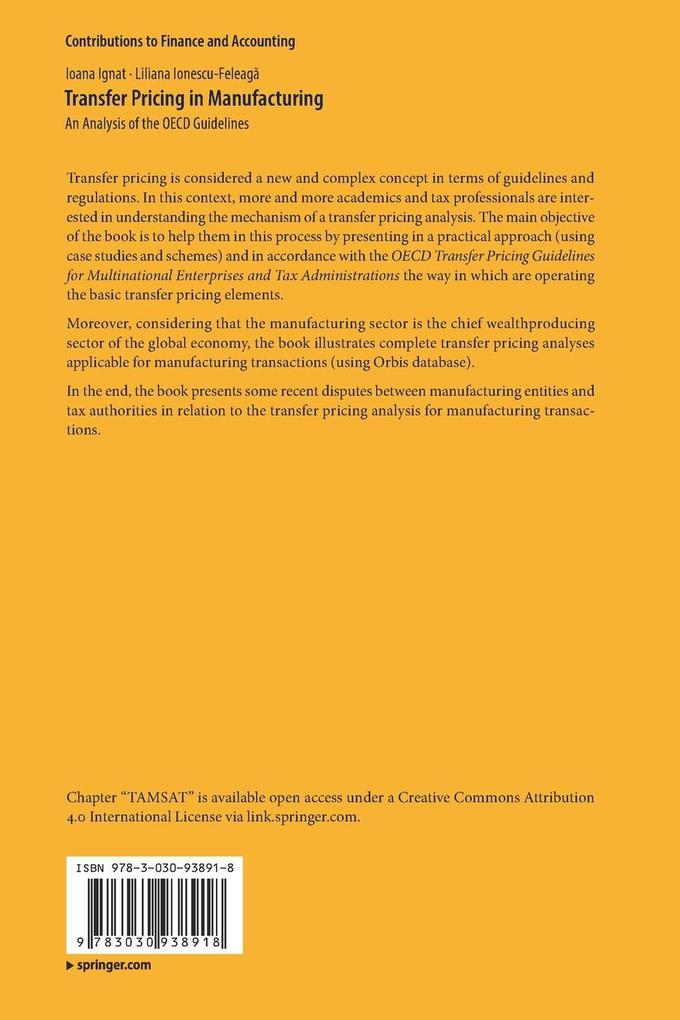 Weitere Ansicht: Transfer Pricing in Manufacturing | Ioana Ignat, Liliana Ionescu-Feleag
