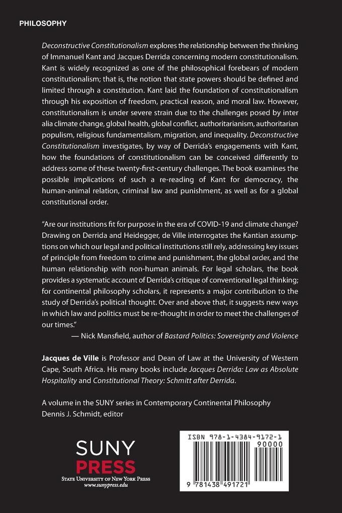 Weitere Ansicht: Deconstructive Constitutionalism | Jacques De Ville