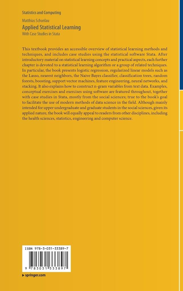 Weitere Ansicht: Applied Statistical Learning | Matthias Schonlau