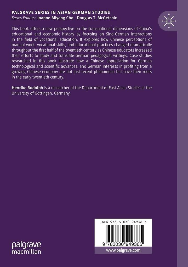 Weitere Ansicht: Germany and Vocational Education in Republican China | Henrike Rudolph