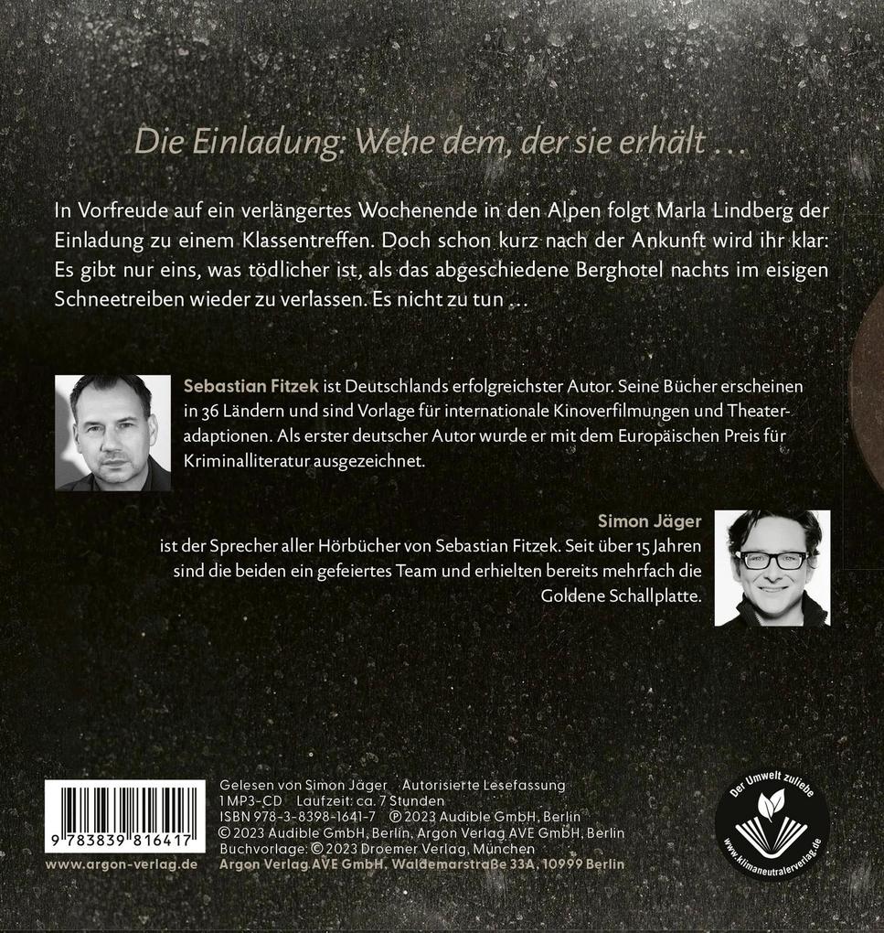 Weitere Ansicht: Die Einladung | Sebastian Fitzek