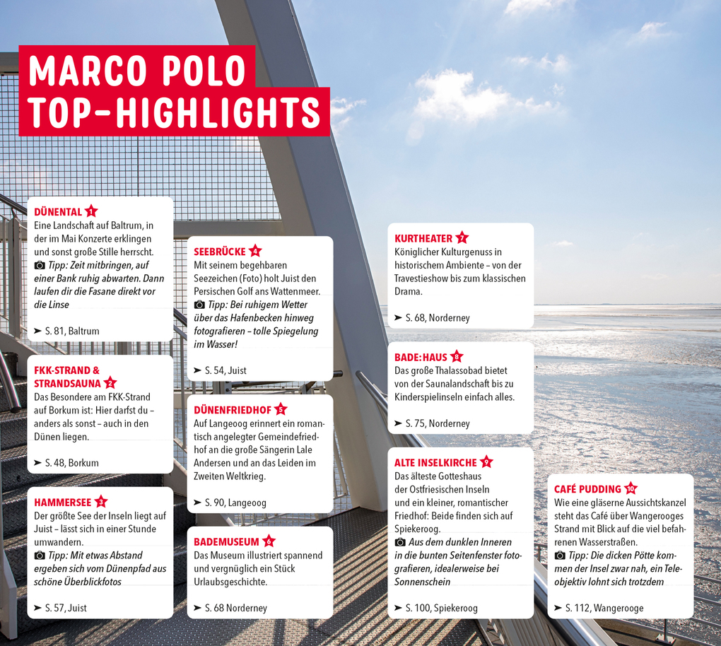 Weitere Ansicht: MARCO POLO Reiseführer Ostfriesische Inseln, Baltrum, Borkum, Juist, Langeoog, Norderney, Spiekeroog, Wangerooge | Klaus Bötig, Volker Kühn