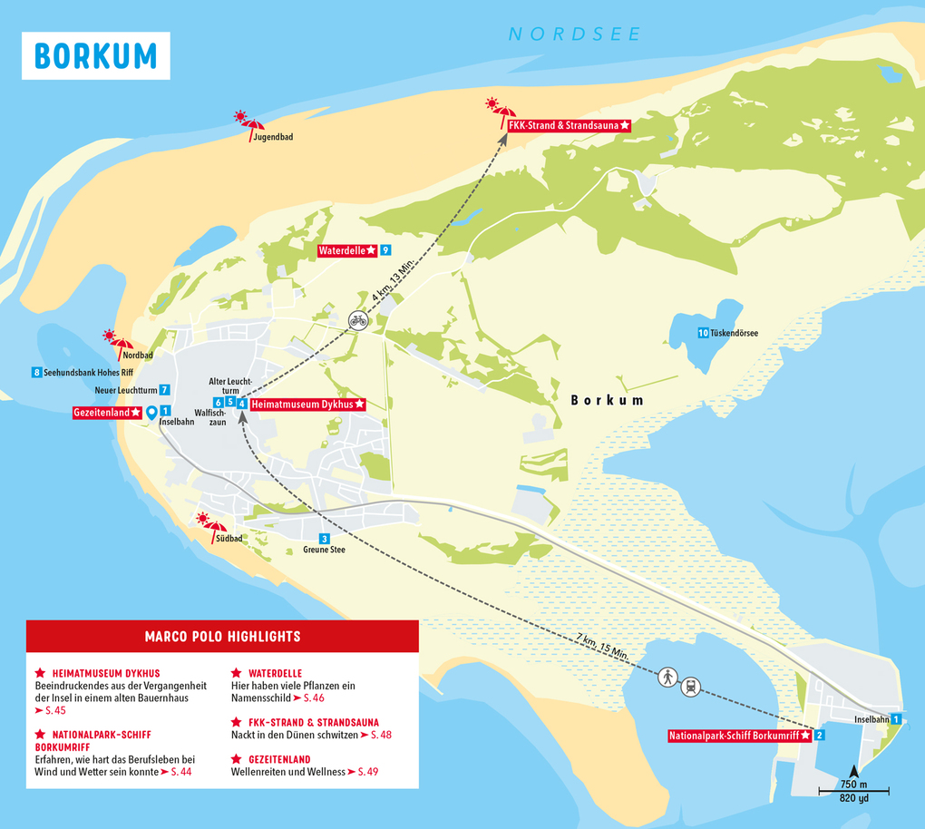 Weitere Ansicht: MARCO POLO Reiseführer Ostfriesische Inseln, Baltrum, Borkum, Juist, Langeoog, Norderney, Spiekeroog, Wangerooge | Klaus Bötig, Volker Kühn