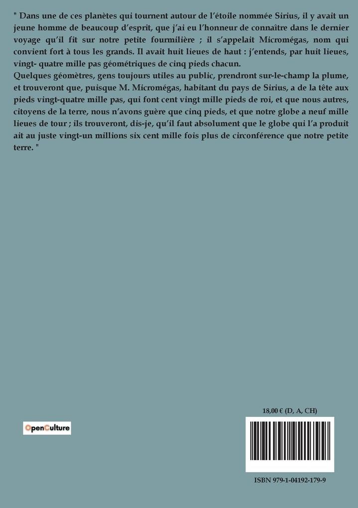 Weitere Ansicht: Micromégas | Voltaire