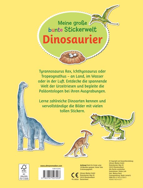 Weitere Ansicht: Meine große bunte Stickerwelt - Dinosaurier