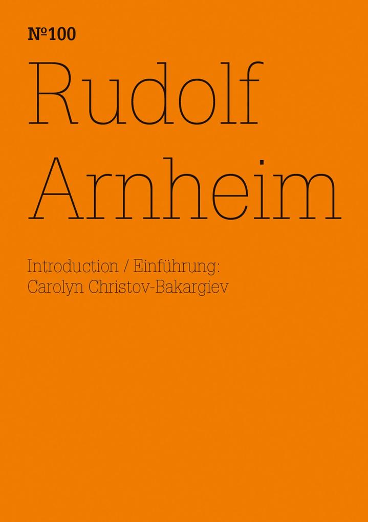 Produktbild: Rudolf Arnheim | Rudolf Arnheim