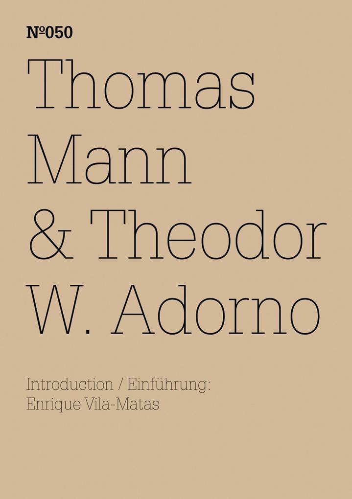 Produktbild: Thomas Mann & Theodor W. Adorno | Thomas Mann
