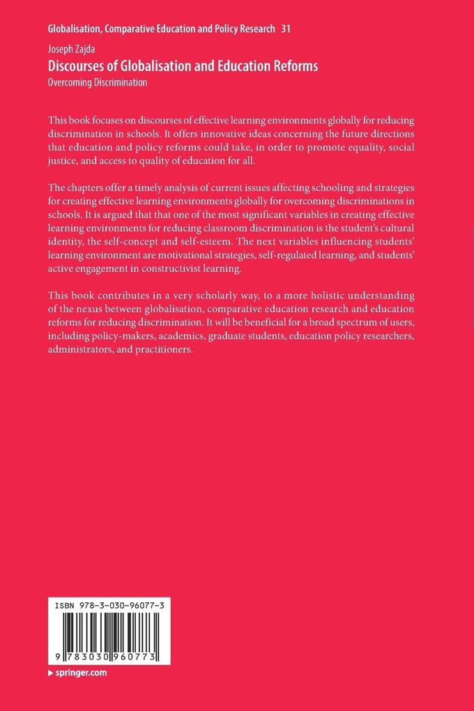Weitere Ansicht: Discourses of Globalisation and Education Reforms | Joseph Zajda