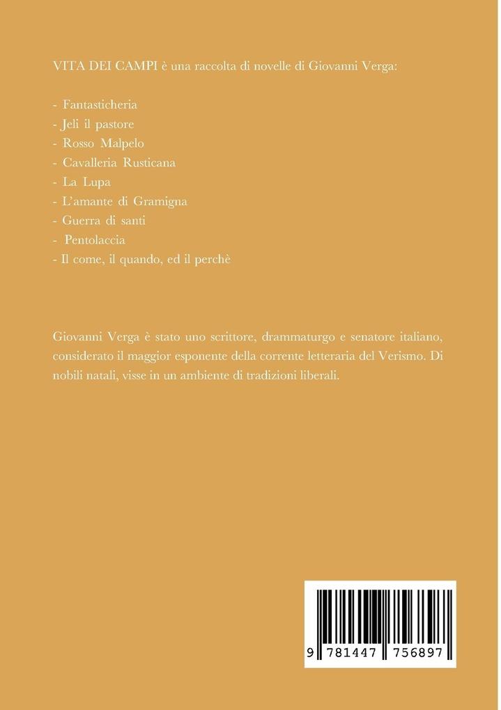 Weitere Ansicht: VITA DEI CAMPI | Giovanni Verga