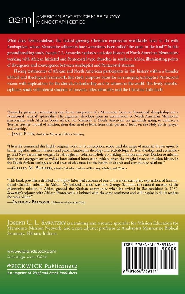 Weitere Ansicht: Toward an Anabaptist-Pentecostal Vision | Joseph C. L. Sawatzky