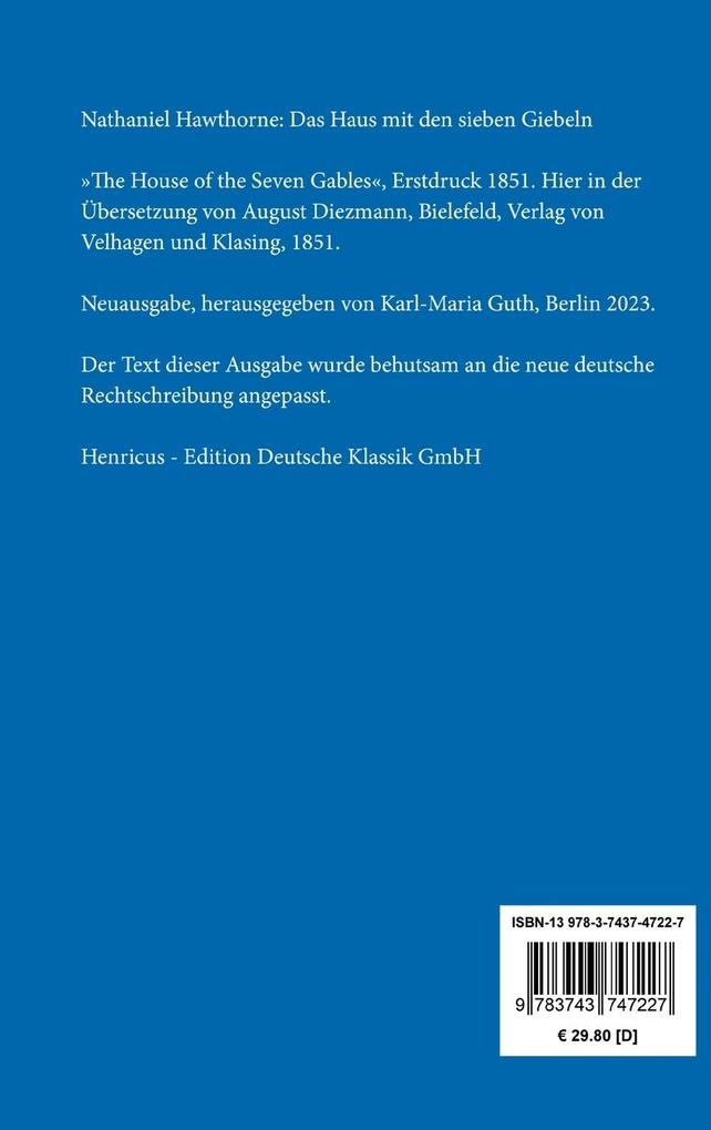 Weitere Ansicht: Das Haus mit den sieben Giebeln | Nathaniel Hawthorne