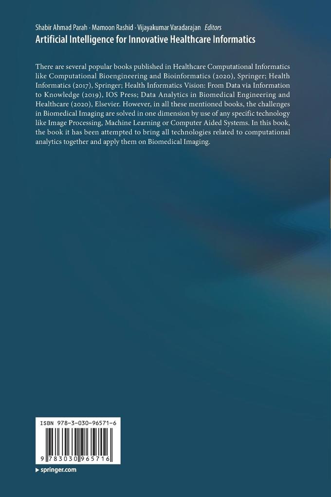 Weitere Ansicht: Artificial Intelligence for Innovative Healthcare Informatics