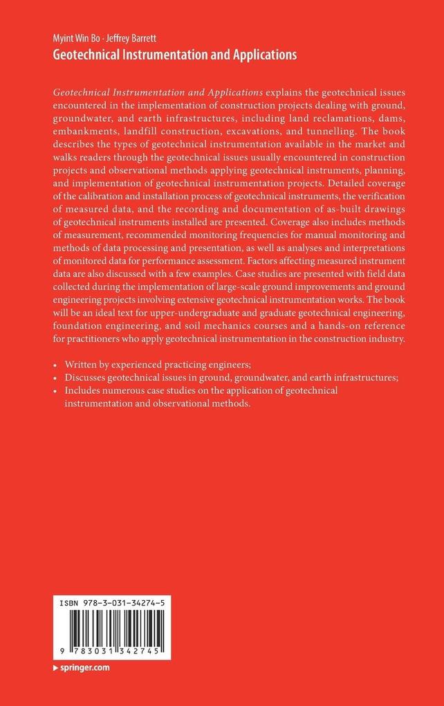 Weitere Ansicht: Geotechnical Instrumentation and Applications | Myint Win Bo, Jeffrey Barrett