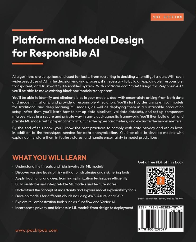Weitere Ansicht: Platform and Model Design for Responsible AI | Amita Kapoor, Sharmistha Chatterjee