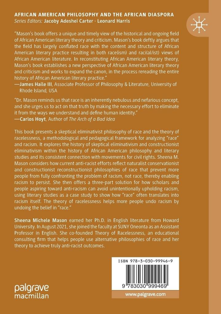 Weitere Ansicht: Theory of Racelessness | Sheena Michele Mason