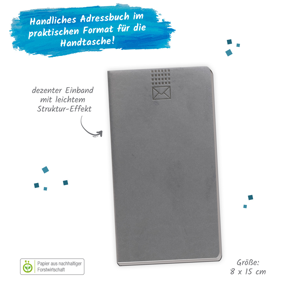 Weitere Ansicht: Trötsch Adressbuch Soft Touch Slim Anthrazit