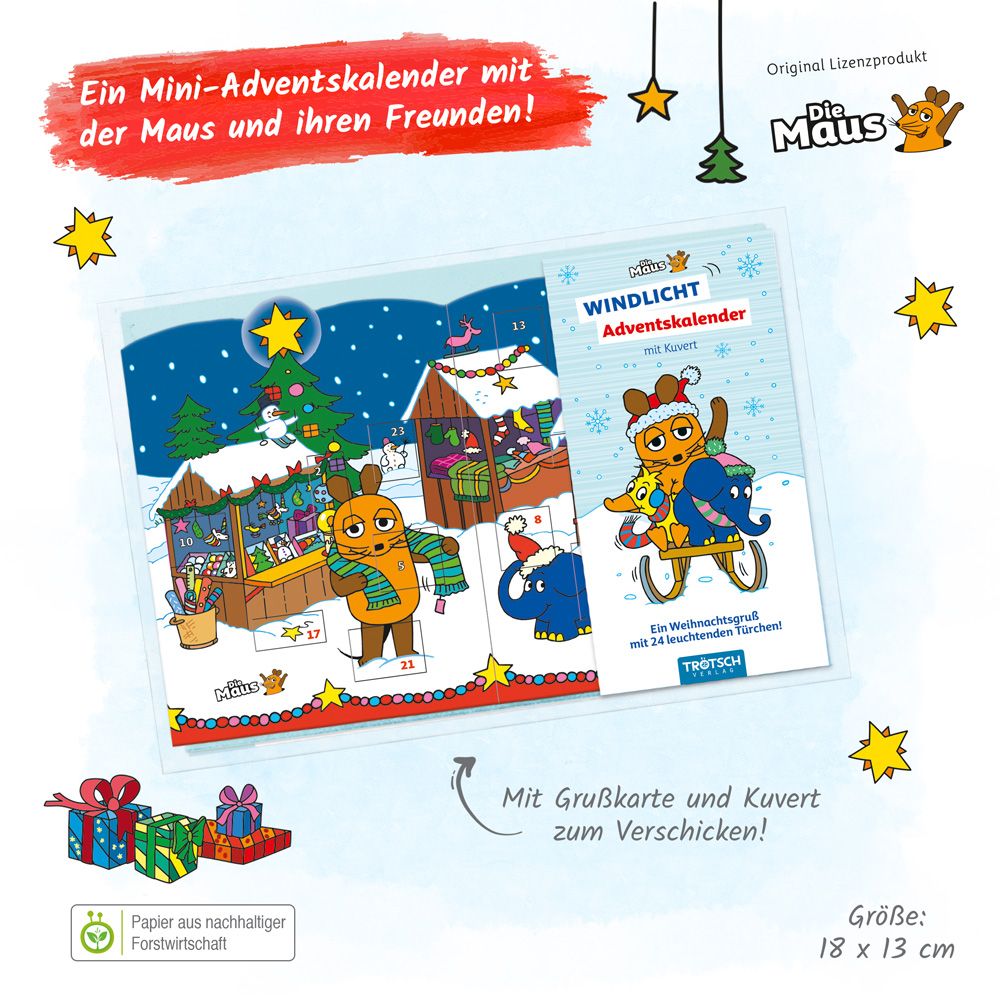 Weitere Ansicht: Trötsch Die Maus Windlicht Adventskalender