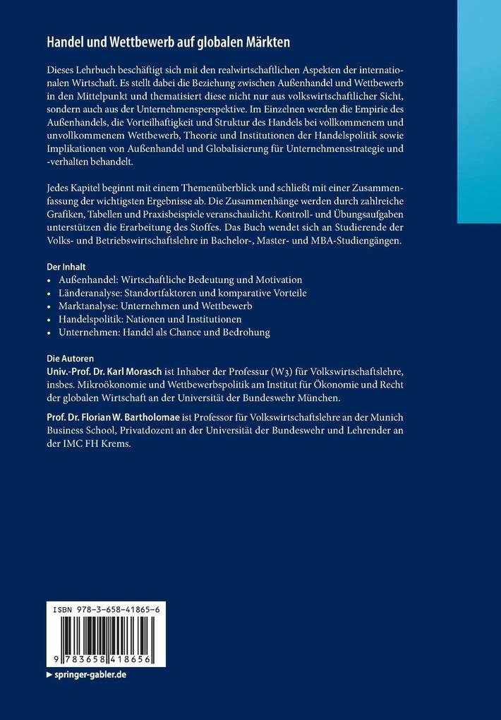 Weitere Ansicht: Handel und Wettbewerb auf globalen Märkten | Karl Morasch, Florian W. Bartholomae