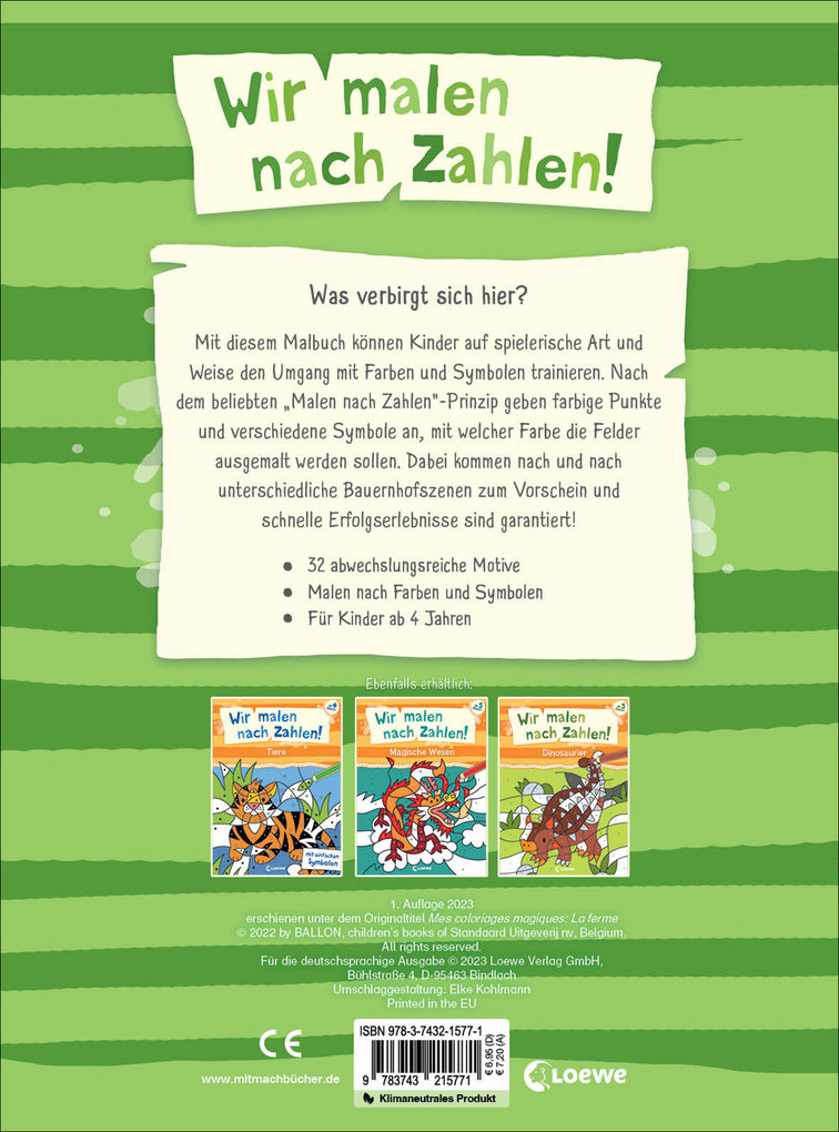 Weitere Ansicht: Wir malen nach Zahlen! - Auf dem Bauernhof