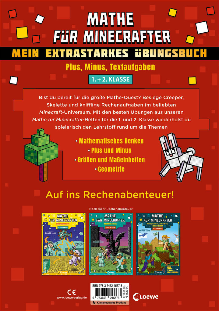 Weitere Ansicht: Mathe für Minecrafter - Mein extrastarkes Übungsbuch