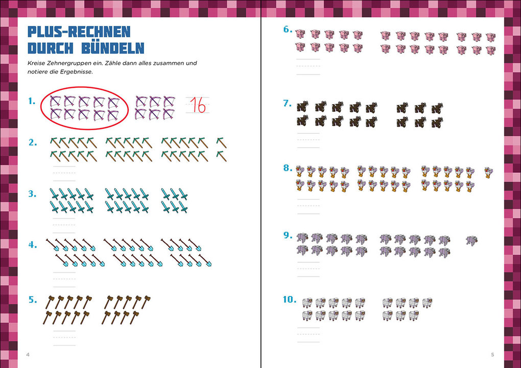 Weitere Ansicht: Mathe für Minecrafter - Mein extrastarkes Übungsbuch