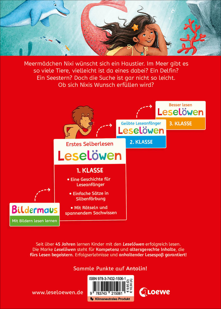 Weitere Ansicht: Leselöwen 1. Klasse - Das Meermädchen und der große Wunsch | Barbara Rose