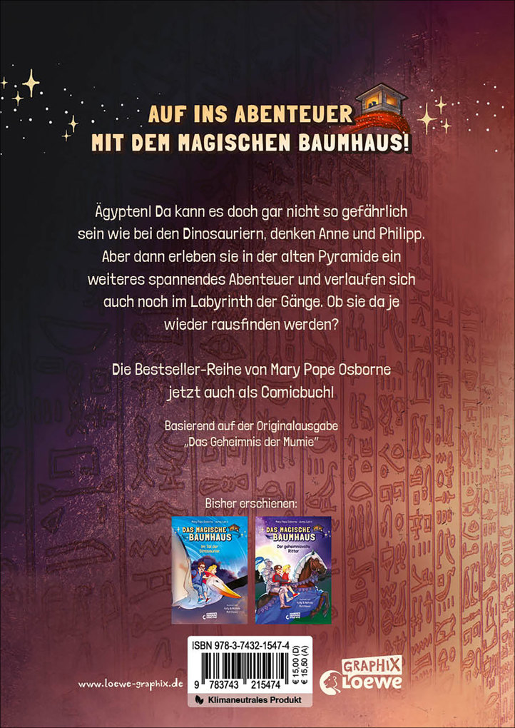 Weitere Ansicht: Das magische Baumhaus (Comic-Buchreihe, Band 3) - Das Geheimnis der Mumie | Mary Pope Osborne, Jenny Laird