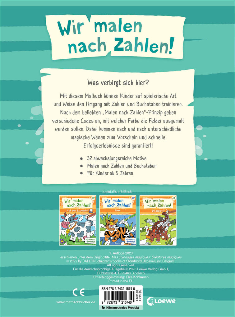 Weitere Ansicht: Wir malen nach Zahlen! - Magische Wesen