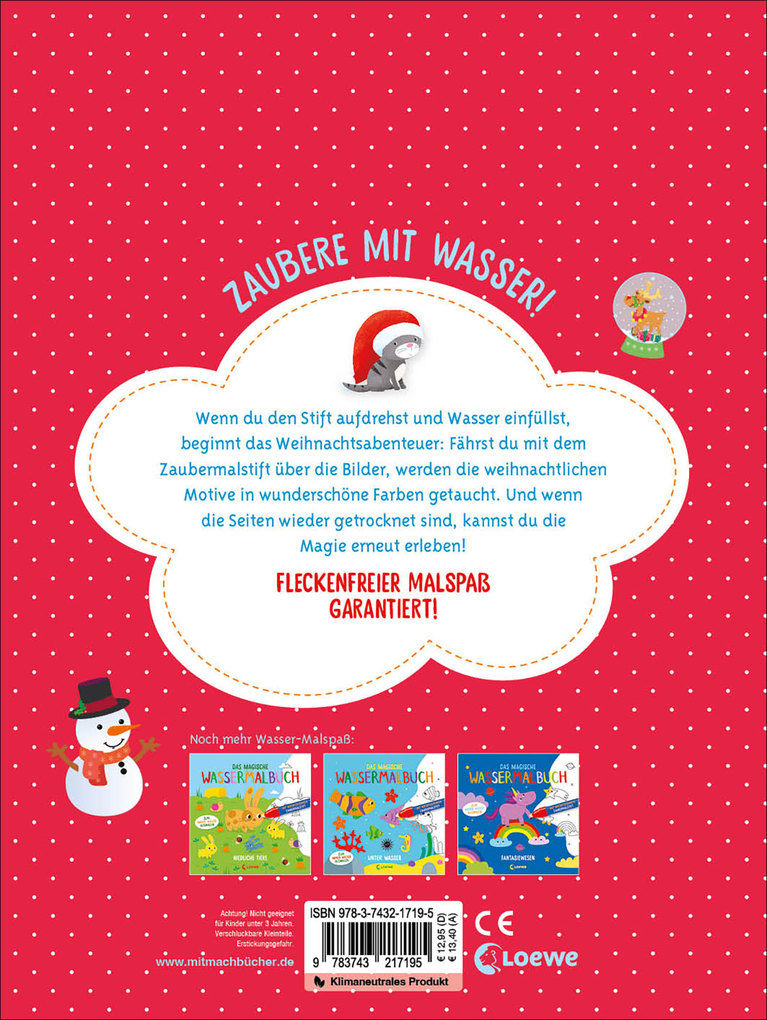Weitere Ansicht: Das magische Wassermalbuch - Fröhliche Weihnachten!