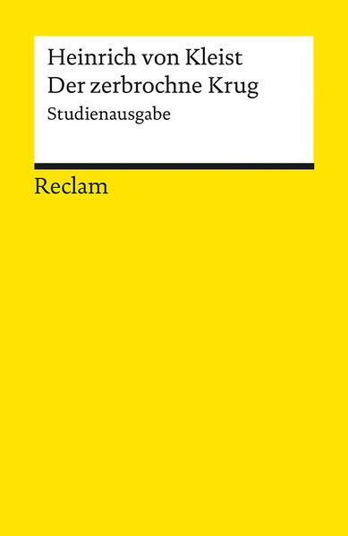 Produktbild: Der zerbrochne Krug. Studienausgabe | Heinrich von Kleist