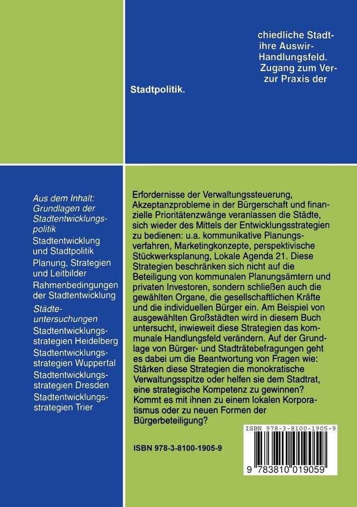 Weitere Ansicht: Stadtentwicklung als politischer Prozeß | Herbert Schneider