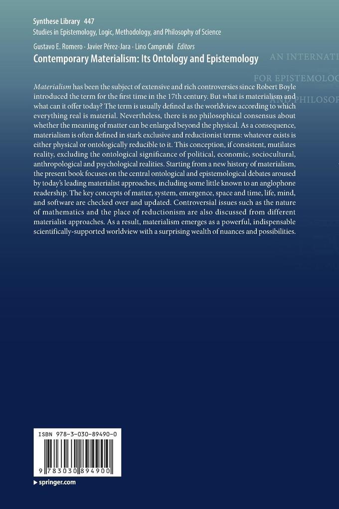 Weitere Ansicht: Contemporary Materialism: Its Ontology and Epistemology