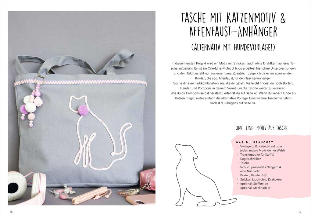 Weitere Ansicht: Deko-Ideen aus Strickschlauch | Nicole Hagen