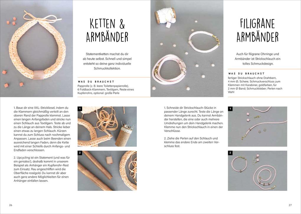 Weitere Ansicht: Deko-Ideen aus Strickschlauch | Nicole Hagen