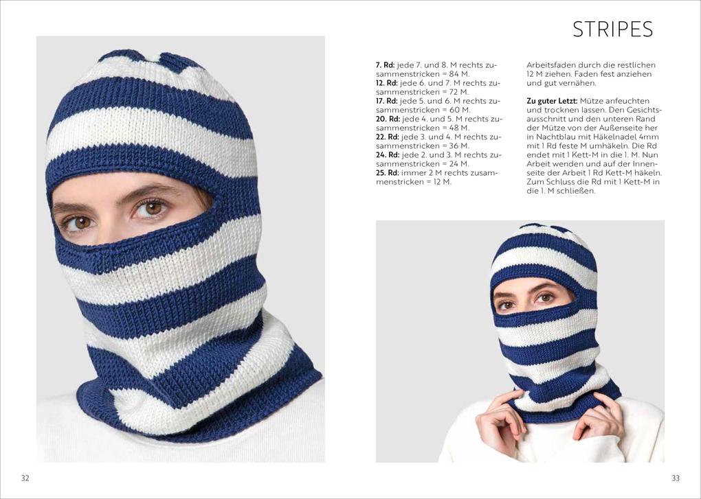 Weitere Ansicht: Balaclava Mützen stricken und häkeln | Sabine Ruf