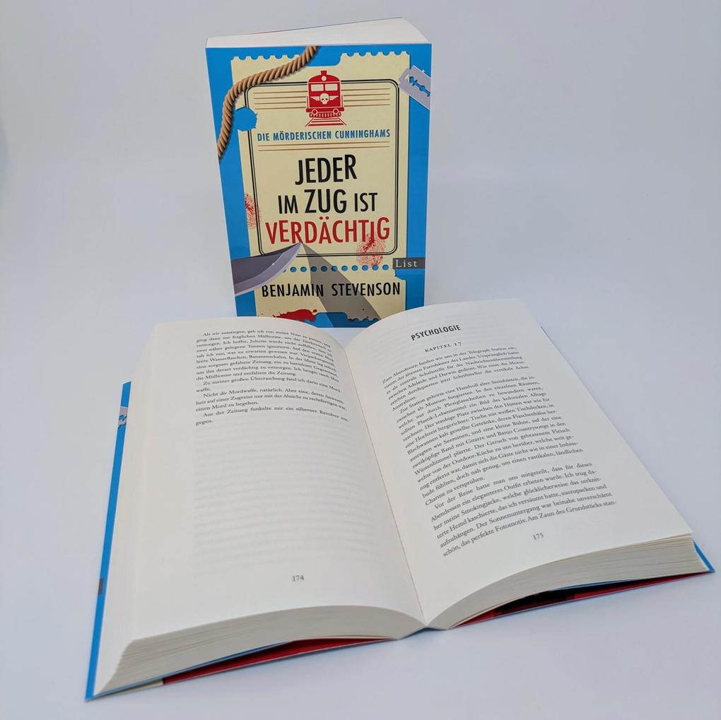 Weitere Ansicht: Die mörderischen Cunninghams. Jeder im Zug ist verdächtig | Benjamin Stevenson