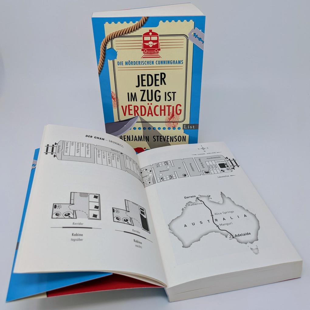 Weitere Ansicht: Die mörderischen Cunninghams. Jeder im Zug ist verdächtig | Benjamin Stevenson