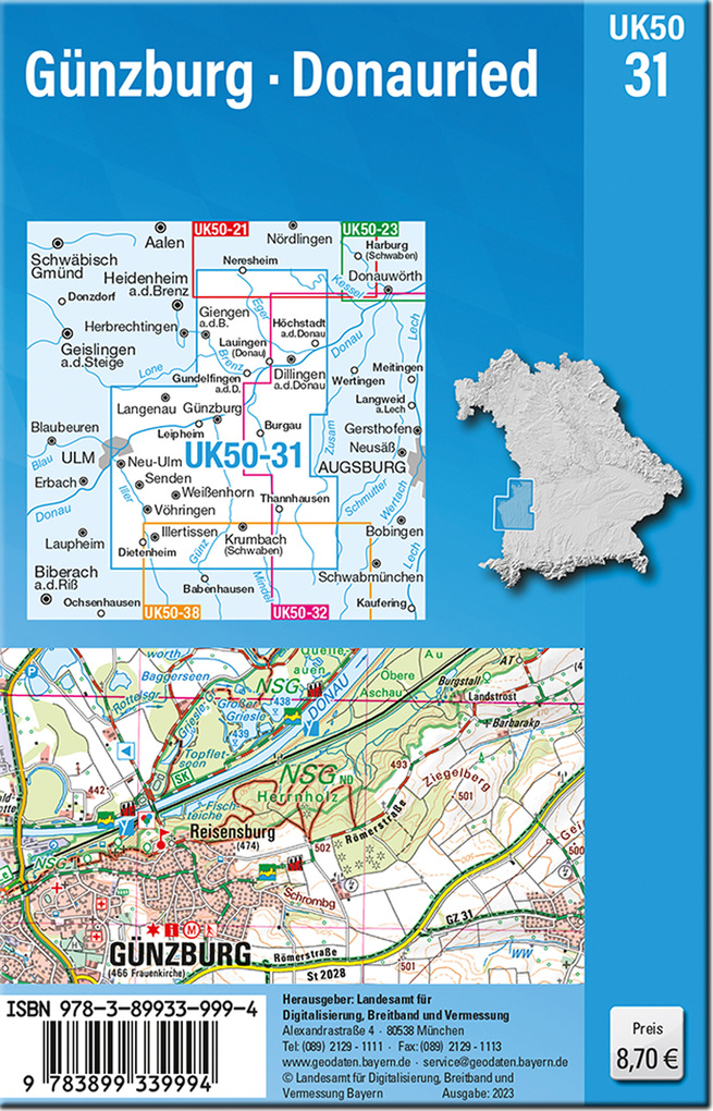 Weitere Ansicht: UK50-31 Günzburg - Donauried