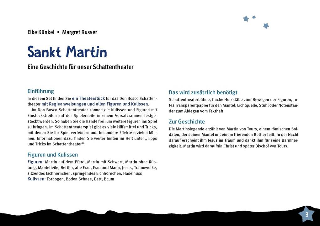 Weitere Ansicht: Sankt Martin. Eine Geschichte für unser Schattentheater | Elke Künkel