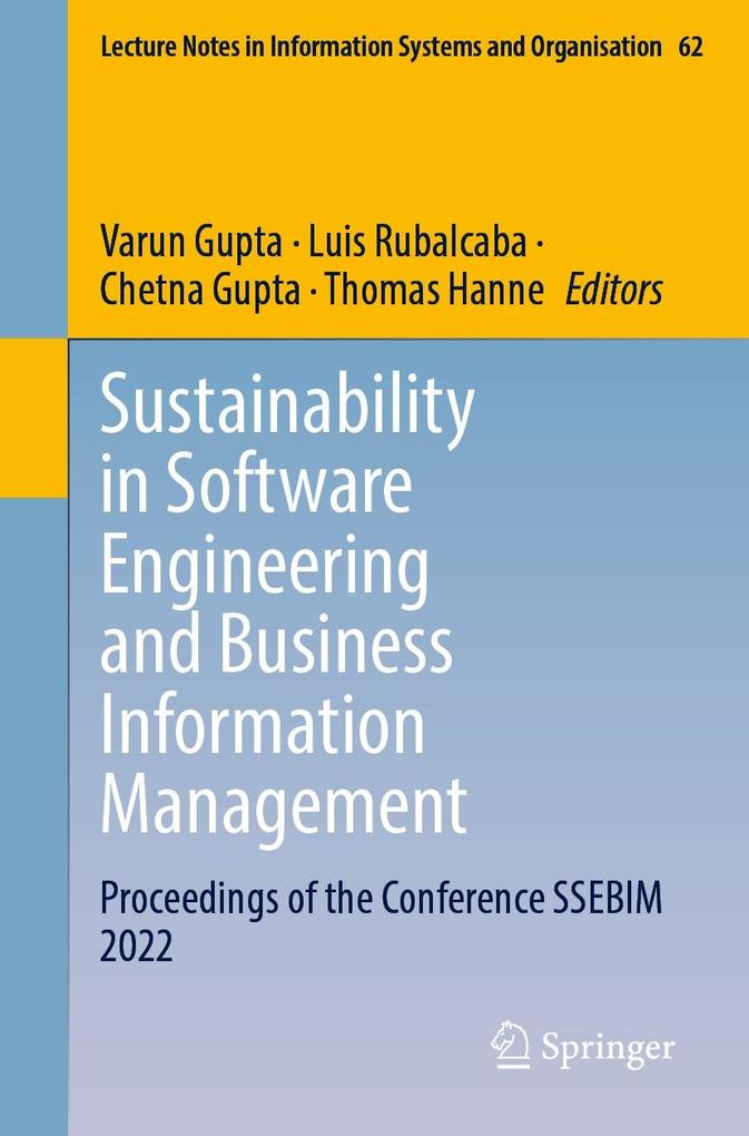 Produktbild: Sustainability in Software Engineering and Business Information Management
