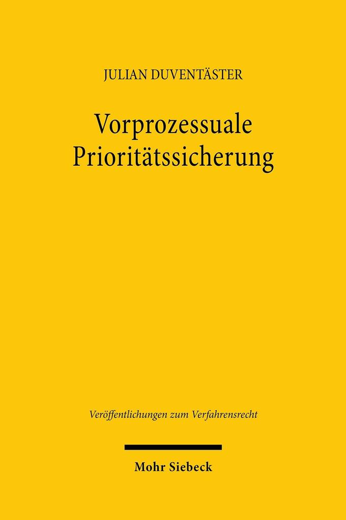 Produktbild: Vorprozessuale Prioritätssicherung | Julian Duventäster
