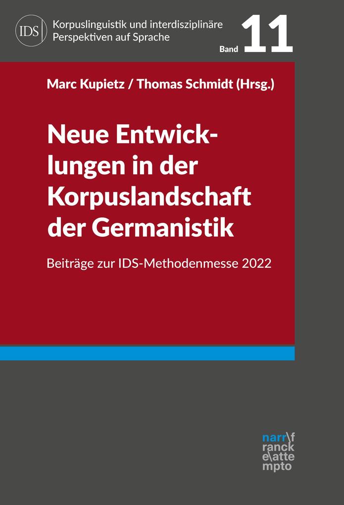 Produktbild: Neue Entwicklungen in der Korpuslandschaft der Germanistik