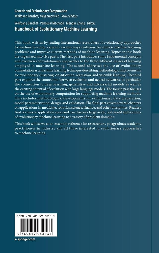 Weitere Ansicht: Handbook of Evolutionary Machine Learning