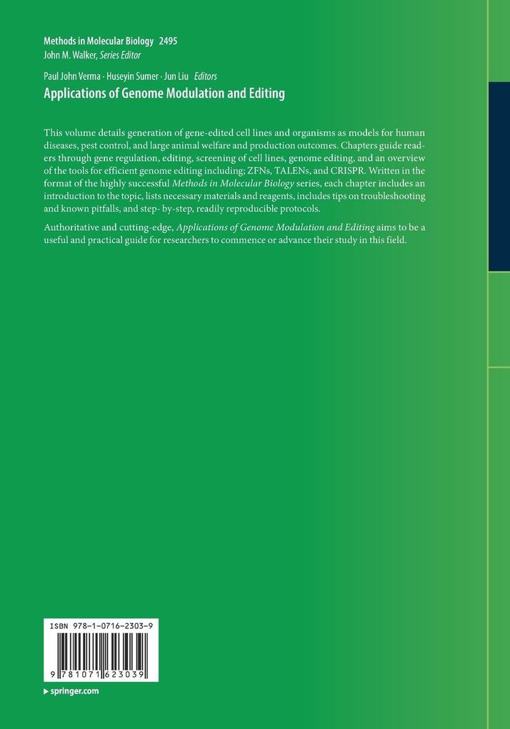 Weitere Ansicht: Applications of Genome Modulation and Editing